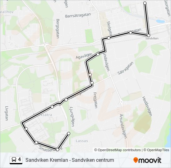 4 bus Line Map