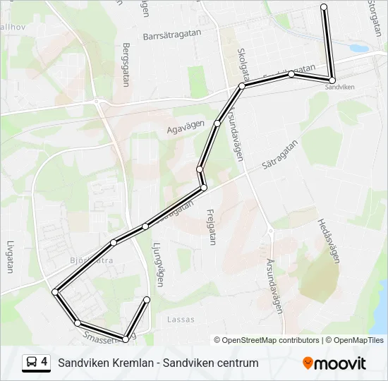 4 Bus Line Map