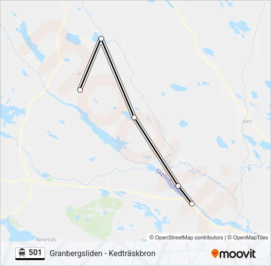 501 Cable Car Line Map