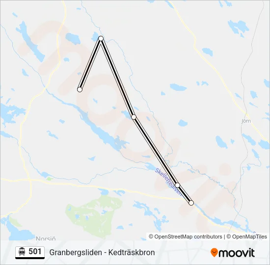 501 Cable Car Line Map