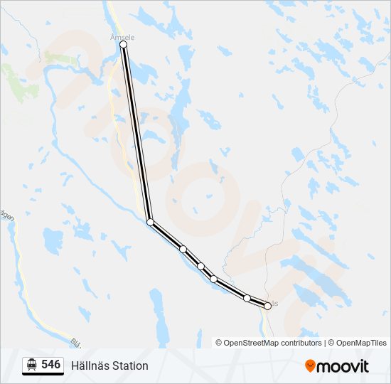 546 spårvagn Linje karta