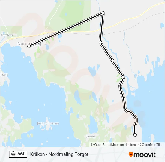 560 Cable Car Line Map