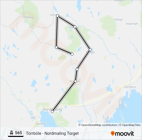 565 Cable Car Line Map