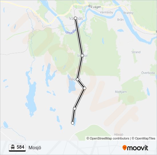 584 cable car Line Map