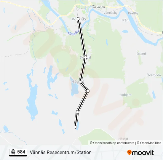 584 Cable Car Line Map