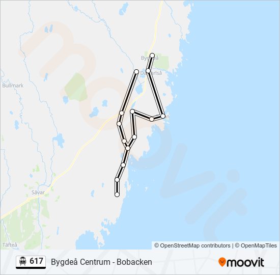 617 cable car Line Map