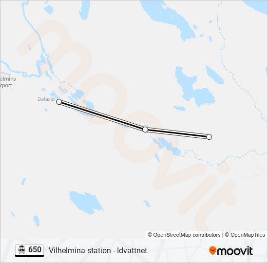 650 spårvagn Linje karta