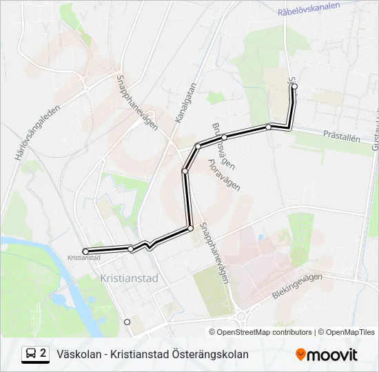 2 Bus Line Map
