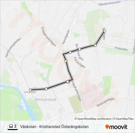 2 Bus Line Map