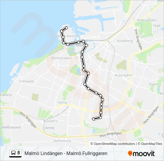 8 Bus Line Map