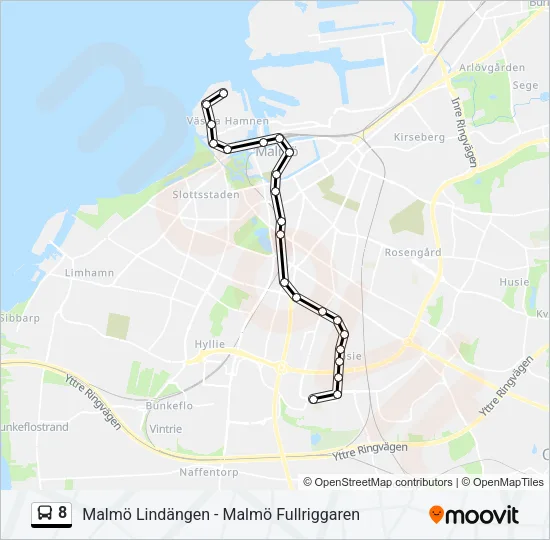 8 Bus Line Map