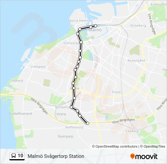 10 Bus Line Map