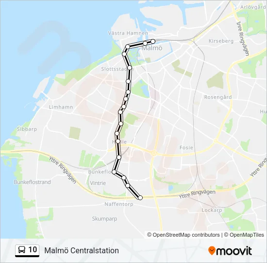 10 Bus Line Map