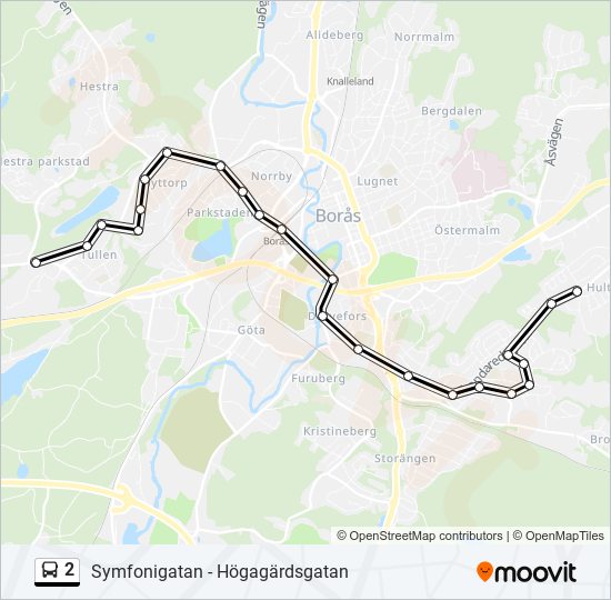 2 bus Line Map