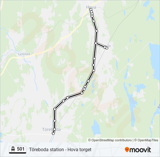 501 cable car Line Map