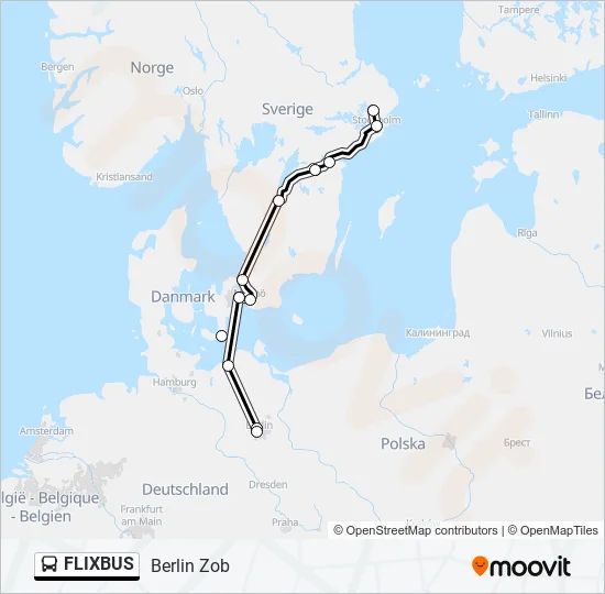 FLIXBUS Bus Line Map