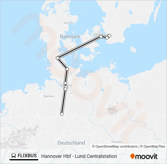 FLIXBUS Bus Line Map