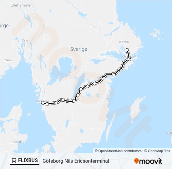 FLIXBUS bus Line Map