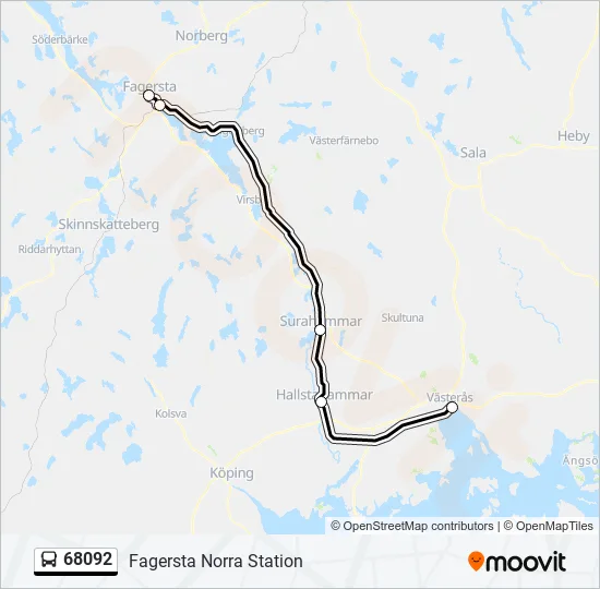 68092 Bus Line Map