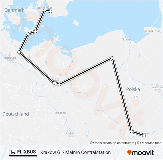 FLIXBUS Bus Line Map