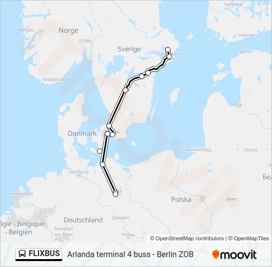 FLIXBUS Bus Line Map