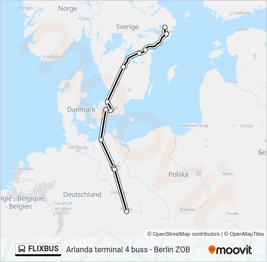 FLIXBUS Bus Line Map