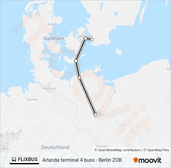 FLIXBUS Bus Line Map