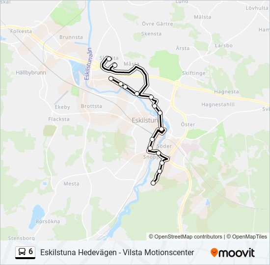 6 bus Line Map