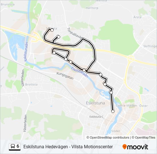 6 bus Line Map