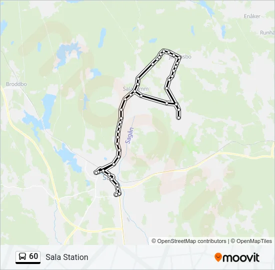 60 Bus Line Map