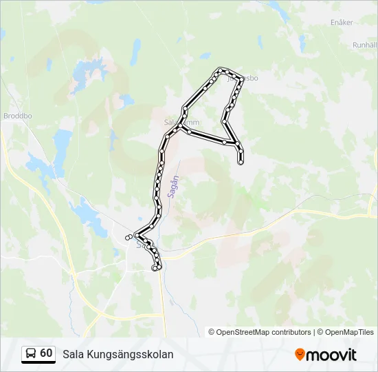 60 Bus Line Map