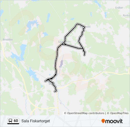 60 bus Line Map