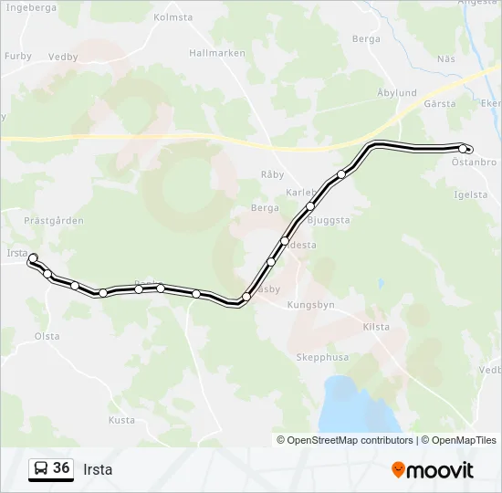 36 Bus Line Map