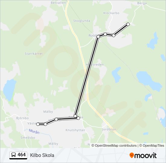 464 bus Line Map