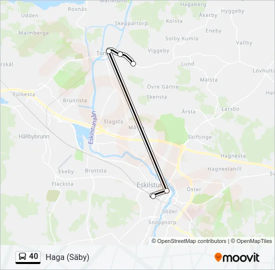 40 Bus Line Map