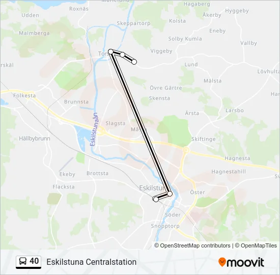 40 Bus Line Map
