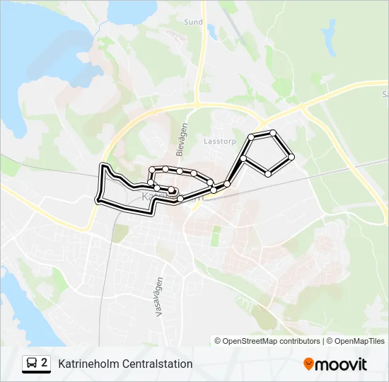 2 Bus Line Map