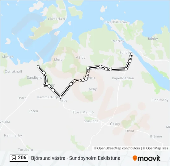 206 Bus Line Map