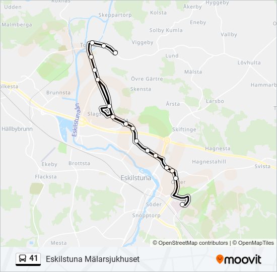 41 bus Line Map