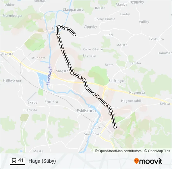 41 Bus Line Map
