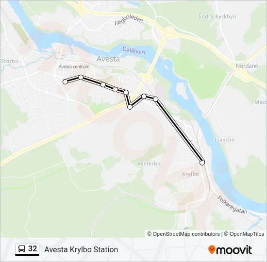 32 Bus Line Map