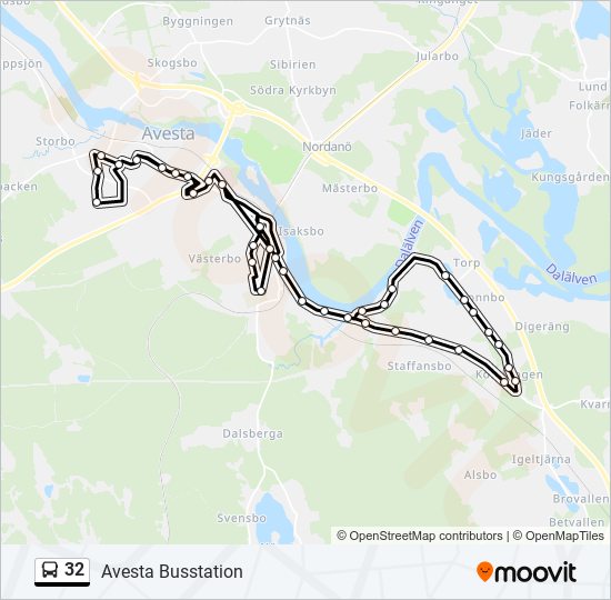 32 bus Line Map