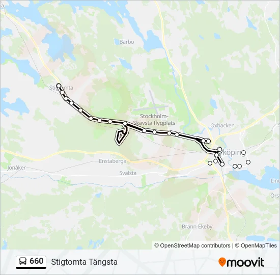 660 Bus Line Map