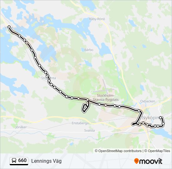 660 bus Line Map