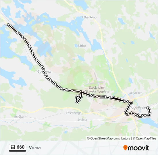 660 Bus Line Map