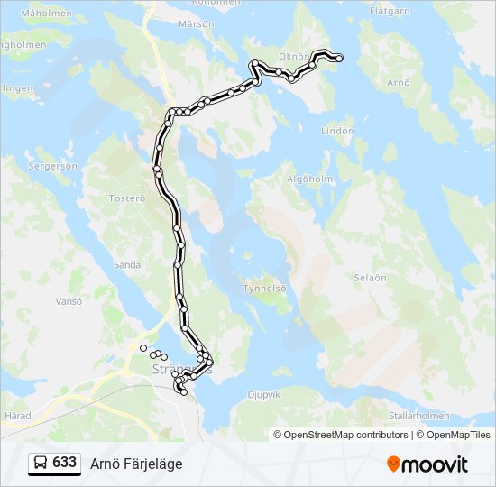 633 bus Line Map