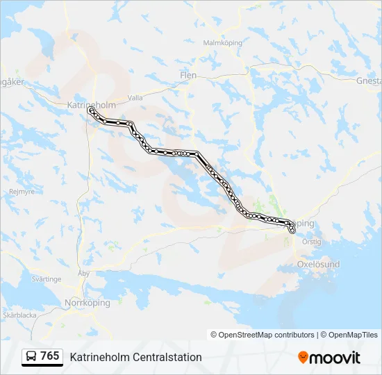 765 Bus Line Map