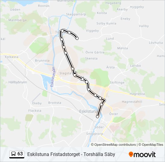 63 bus Line Map