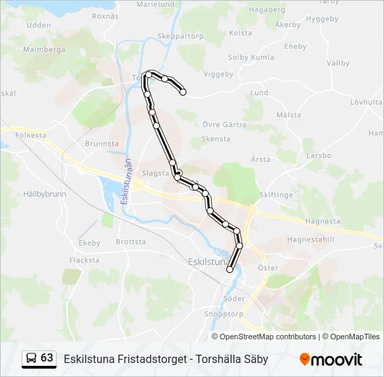 63 Bus Line Map
