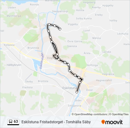 63 bus Line Map